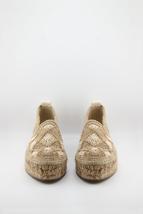 Gaimo Crochet Espadrille Slip-On Flats